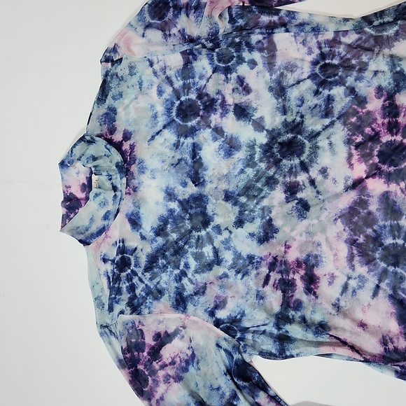 Full Circle Trends long sleeve mock neck sheer top Size 1X W-325 - Picture 2 of 7